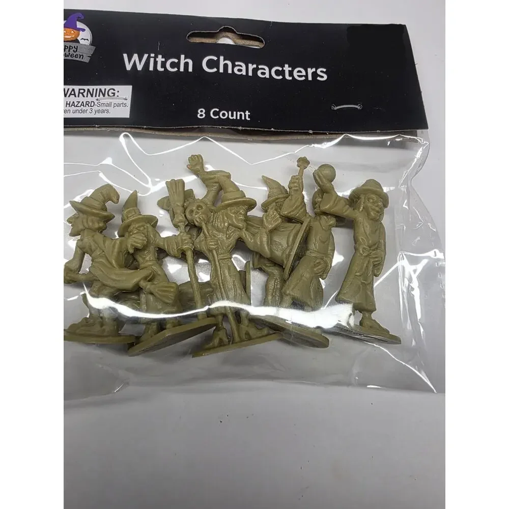 8‑Count Witch Characters – Discontinued Halloween Decor – NEW